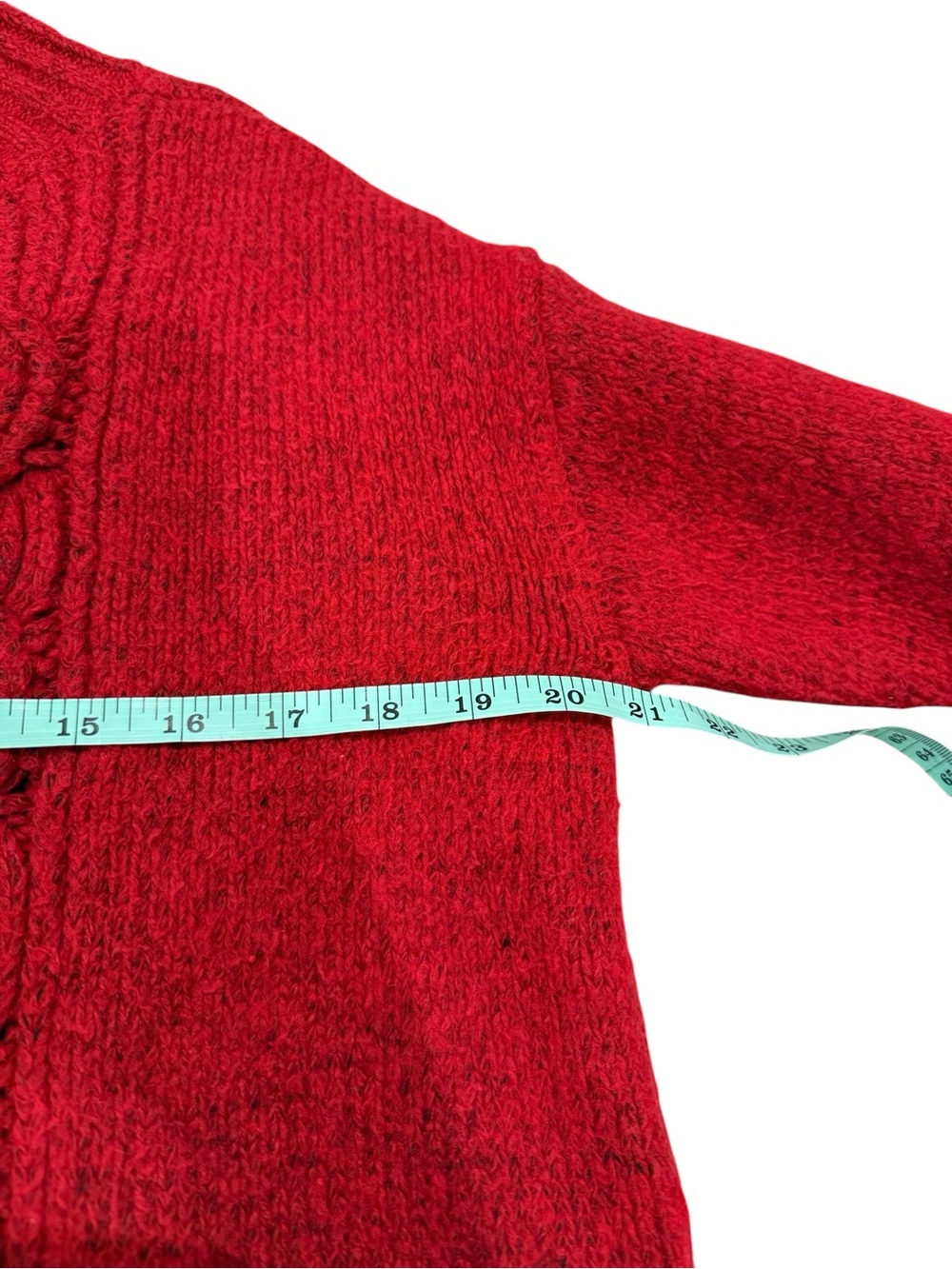 White House Black Market Outlet Red Cable-Knit Mock Neck Sweater - Picture 4 of 8